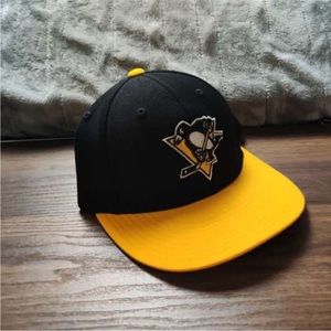 Pittsburgh Penguins Hat Cap Snapback Adult Mens Adjustable Black Yellow American